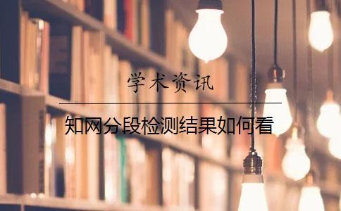 知網(wǎng)分段檢測結(jié)果如何看