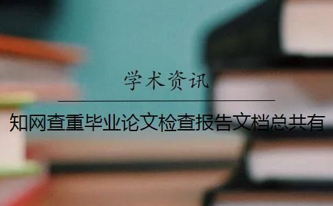 知網查重畢業論文檢查報告文檔總共有幾份？