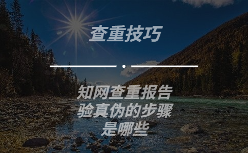 知網查重報告驗真偽的步驟是哪些