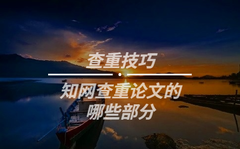知網查重論文的哪些部分
