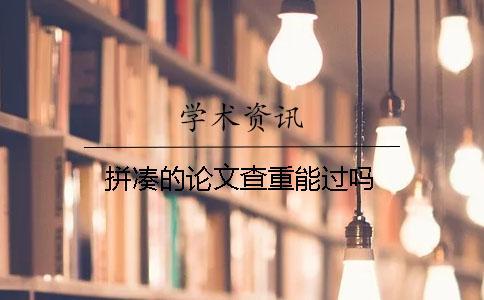 拼湊的論文查重能過嗎