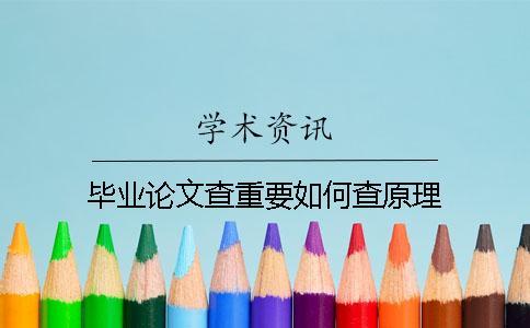 畢業(yè)論文查重要如何查原理