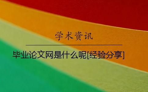 畢業論文網是什么呢？[經驗分享]