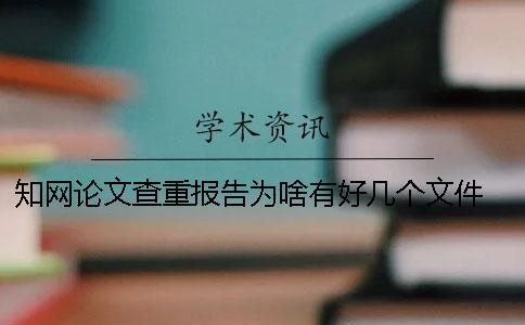 知網論文查重報告為啥有好幾個文件 知網論文查重報告驗證