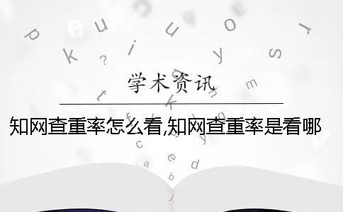 知網(wǎng)查重率怎么看,知網(wǎng)查重率是看哪個(gè)